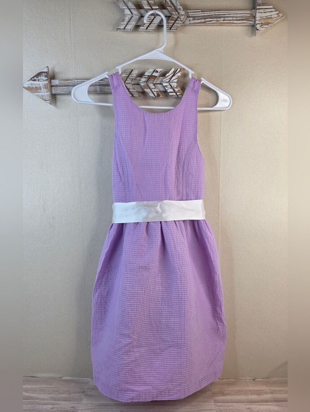 Girls' 14 Chaps Lavender Party Dress with White Sash